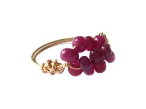 Gemshine - Damen - Ring - Vergoldet - Rubin - Rot