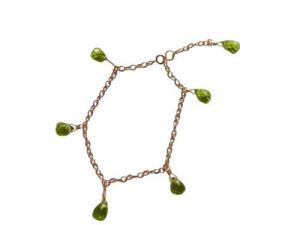 Gemshine - Damen - Armband - Vergoldet - Peridot - Tropfen - Facettiert - Grn - Grenverstellbar