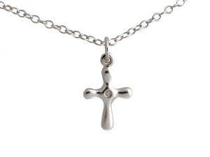 Gemshine - Damen - Halskette - Diamant - 925 Silber - Kreuz