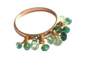 Gemshine - Damen - Ring - Vergoldet - Smaragd - Grn