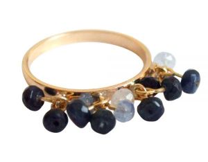 Gemshine - Damen - Ring - Vergoldet - Saphir - Blau