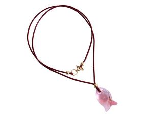 Gemshine - Damen - Halskette - Anhnger - Fisch - *Light Rose* - Rosa - Vergoldet - MADE WITH SWAROVSKI ELEMENTS - 45 cm