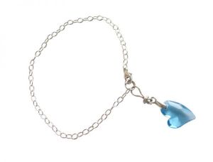 Gemshine  - Damen - Herz - Armband - 925 Silber - Devoted 2 U - *Aquamarin* - Blau - MADE WITH SWAROVSKI ELEMENTS