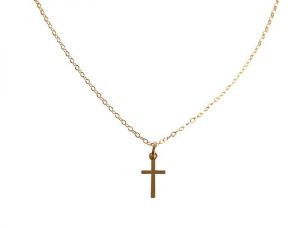 Gemshine  - Unisex - Anhnger - Vergoldet - 925 Sterling Silber - Kreuz - 45 cm