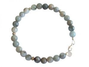 Gemshine - Damen - Armband - Aquamarin - Blau - 925 Silber - 6 mm