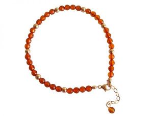 Gemshine - Damen - Armband - Vergoldet - Bernstein - Gelb - Orange