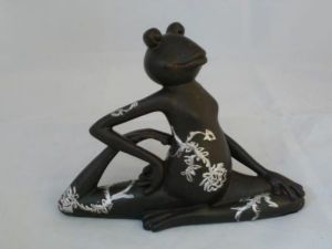 Yoga-Frosch BI in Schwarz und Wei