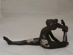 Dekofigur Yoga-Frosch 21,5 cm