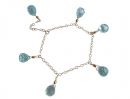 Gemshine - Damen - Armband - Vergoldet - Aquamarin Quarz - Blau