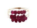 Gemshine - Damen - Ring - Vergoldet - Rubin - Rot