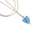 Gemshine  - Damen - Herz - Halskette - Anhnger - Vergoldet - Wild Heart - *Aquamarin* - Blau - MADE WITH SWAROVSKI ELEMENTS - 45 cm