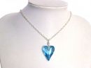 Gemshine  - Damen - Herz - Halskette - Anhnger - Wild Heart - 925 Silber - *Aquamarin* - Blau - MADE WITH SWAROVSKI ELEMENTS - 50 cm