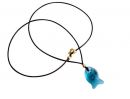 Gemshine - Damen - Halskette - Anhnger - Fisch - *Indicolite* - Blau - Vergoldet - MADE WITH SWAROVSKI ELEMENTS - 45 cm