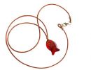 Gemshine - Damen - Halskette - Anhnger - Fisch - *Red Magma* - Rot - Vergoldet - MADE WITH SWAROVSKI ELEMENTS - 45 cm