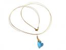 Gemshine  - Damen - Herz - Halskette - Anhnger - Vergoldet - *Aquamarin* - Blau - Made with Swarovski Elements - 45 cm