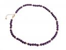 Gemshine - Damen - Halskette - Vergoldet - Amethyst - Facettiert - Violett - 45 cm