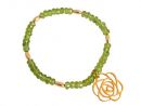 Gemshine - Damen - Armband - Vergoldet - Blume Art-Deco - Grn