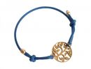 Gemshine - Damen - Armband - KNOTS Lebensbaum - Vergoldet - Blau - Grenverstellbar