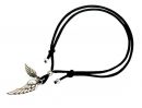 Gemshine - Damen - Armband - WINGS - 925 Silber - Schwarz - Grenverstellbar