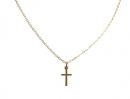 Gemshine  - Unisex - Anhnger - Vergoldet - 925 Sterling Silber - Kreuz - 45 cm