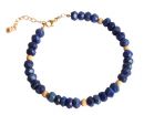 Gemshine - Damen - Armband  - Vergoldet - Lapis Lazuli - Facettiert - Blau