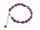 Gemshine - Damen - Armband  - Vergoldet - Amethyst- Facettiert - Violett - Lila