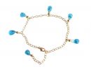 Gemshine - Damen - Armband - Vergoldet - Topas Quarz - Tropfen - Facettiert - Blau - Grenverstellbar