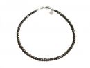 Gemshine - Damen - Armband - Pyrit - Schwarz - 925 Silber - Facettiert