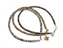 Gemshine - Damen - Armband Set - Trilogy - Gold - Silber - Schwarz - Pyrit - 925 Silber - Vergoldet